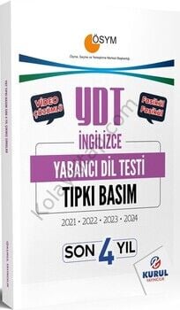 Kurul Yayıncılık YDT İngilizce Son 4 Yıl Tıpkı Basım Çıkmış Sorular ve Video Çözümleri