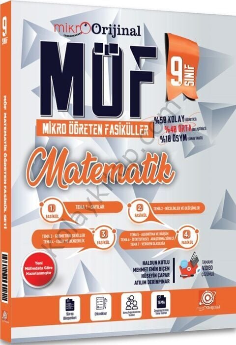 Orijinal Mikro 9. Sınıf Matematik MÖF Mikro Öğreten 4 lü Fasikül Seti
