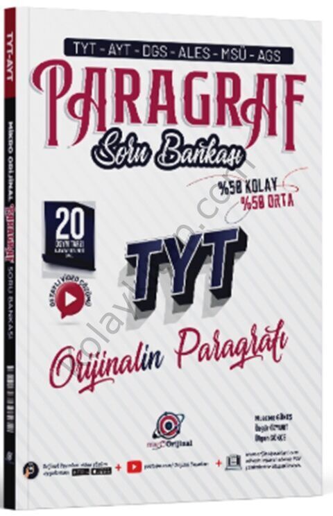 Orijinal Yayınları TYT Paragraf Mikro Soru Bankası