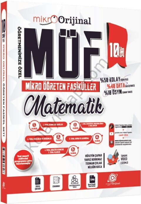 Orijinal Mikro 10. Sınıf Matematik MÖF Mikro Öğreten 5 li Fasikül Seti