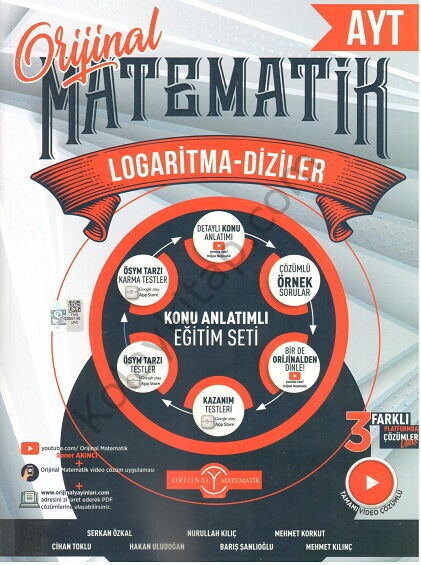 Orijinal Yayınları AYT Matematik Logaritma Diziler Konu Anlatımlı