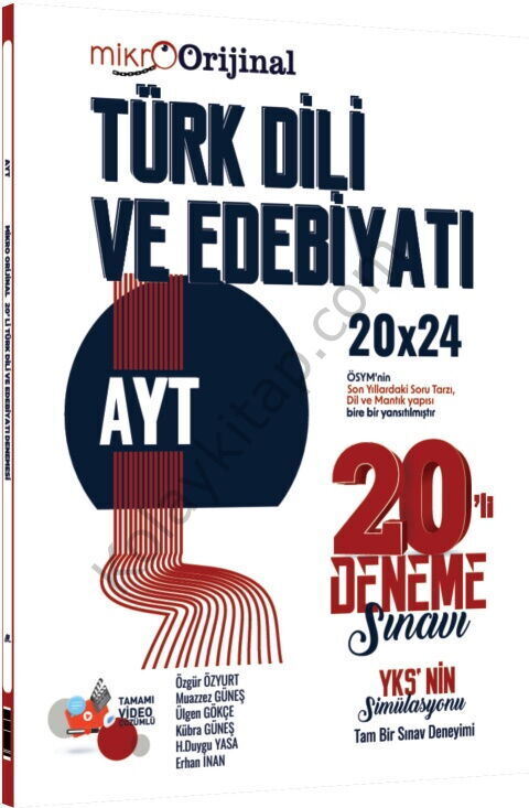 Orijinal Mikro AYT Türk Dili ve Edebiyatı 20 li Deneme Sınavı