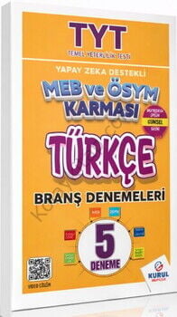 Kurul Yayıncılık TYT Türkçe Yapay Zeka Destekli MEB ve ÖSYM Karması 5 li Branş Denemeleri