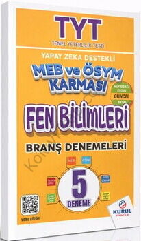 Kurul Yayıncılık TYT Fen Bilimleri Yapay Zeka Destekli MEB ve ÖSYM Karması 5 li Branş Denemeleri
