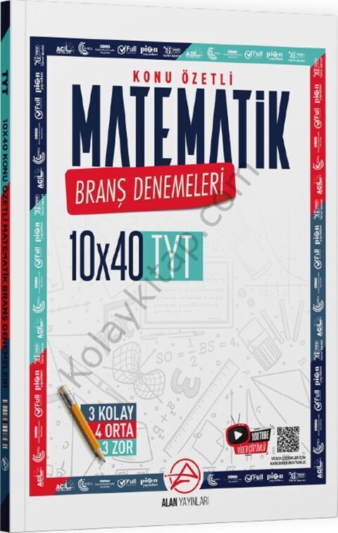Alan Yayınları TYT Matematik Konu Özetli 10 x 40 Branş Denemeleri