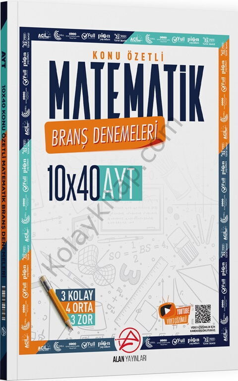 Alan Yayınları AYT Matematik Konu Özetli 10 x 40 Branş Denemeleri