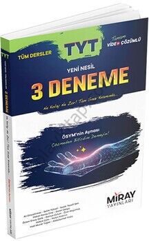 Miray Yayınları TYT Tüm Dersler Yeni Nesil 3 Deneme