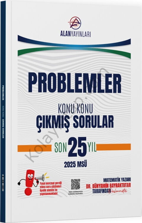 Alan Yayınları TYT MSÜ Problemler Konu Konu Çıkmış Sorular Son 25 Yıl