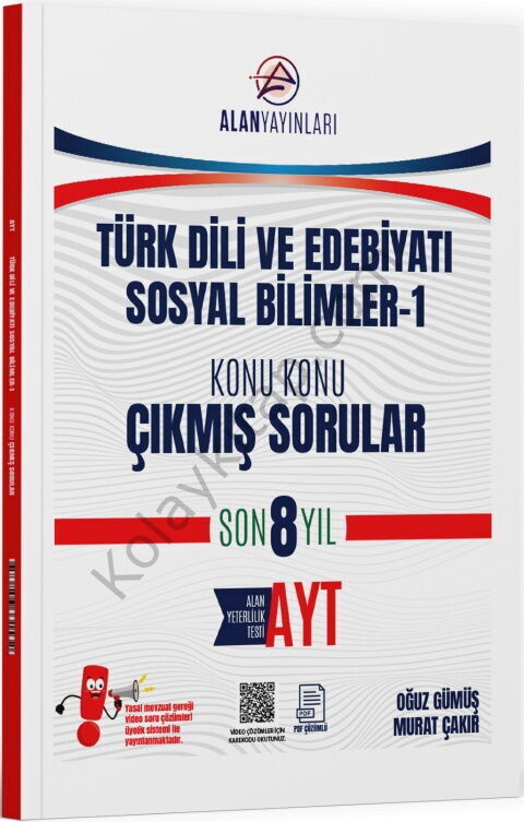 Alan Yayınları AYT Türk Dili ve Edebiyatı Sosyal Bilimler 1 Konu Konu Çıkmış Sorular Son 8 Yıl