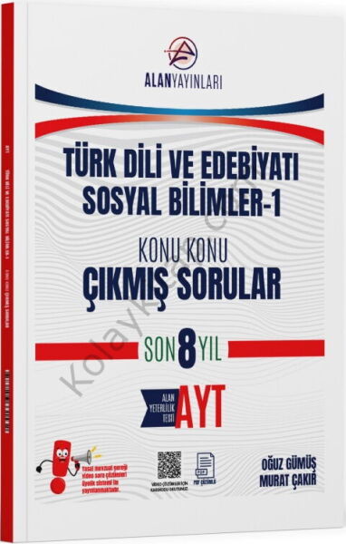 Alan Yayınları AYT Türk Dili ve Edebiyatı Sosyal Bilimler 1 Konu Konu Çıkmış Sorular Son 8 Yıl