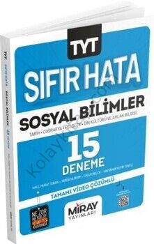 Miray Yayınları TYT Sıfır Hata Sosyal Bilimler 15 Deneme