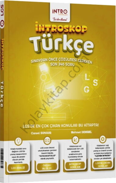 İntro Yayınları 8. Sınıf LGS Türkçe İntroskop Soru Bankası