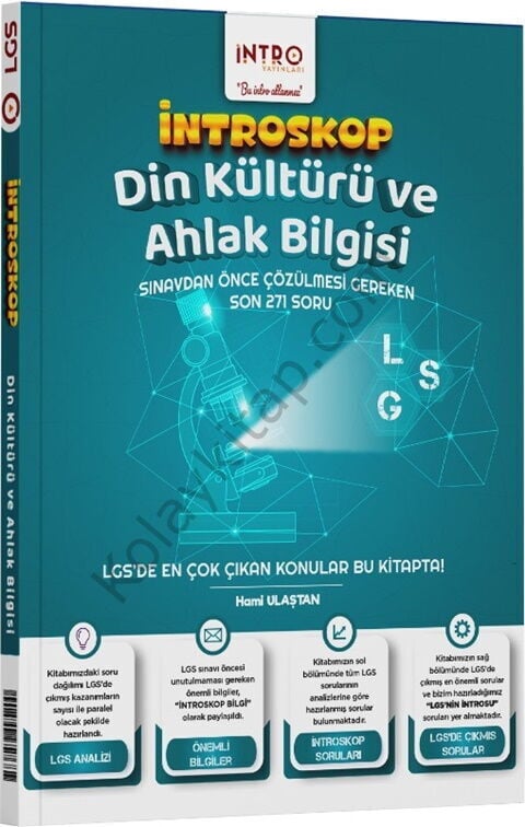 İntro Yayınları 8. Sınıf LGS Din Kültürü ve Ahlak Bilgisi İntroskop Soru Bankası
