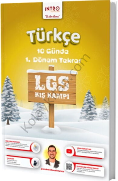 İntro Yayınları 8. Sınıf LGS Türkçe 10 Günde 1. Dönem Tekrar Kış Kampı