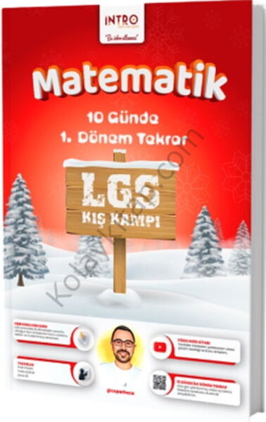 İntro Yayınları 8. Sınıf LGS Matematik 10 Günde 1. Dönem Tekrar Kış Kampı