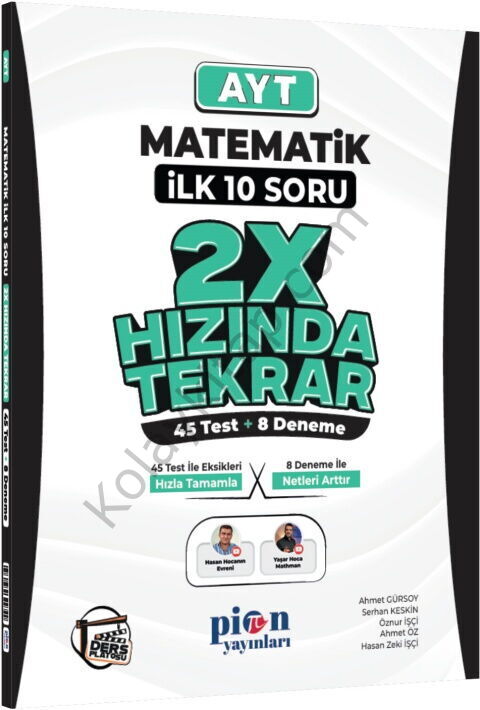 Pion Yayınları AYT Matematik Ders Platosu İlk 10 Soru 2X Hızında Tekrar