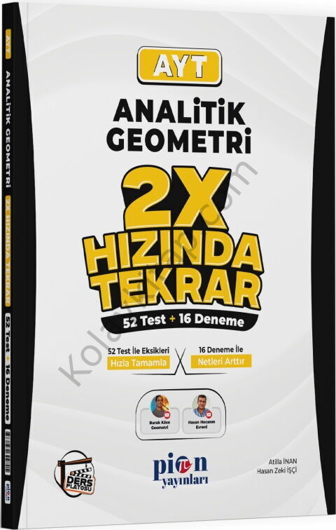 Pion Yayınları AYT Analitik Geometri Ders Platosu 2X Hızında Tekrar