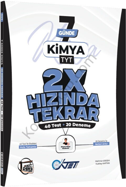 Oktet Yayınları TYT Kimya Ders Platosu 2X Hızında Tekrar Deneme