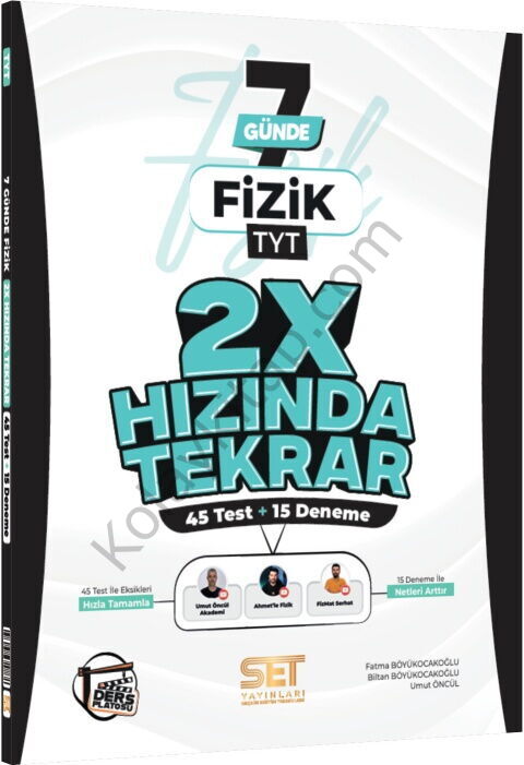 Set Yayınları TYT Fizik 2X Hızında Tekrar