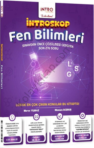 İntro Yayınları 8. Sınıf LGS Fen Bilimleri İntroskop Soru Bankası