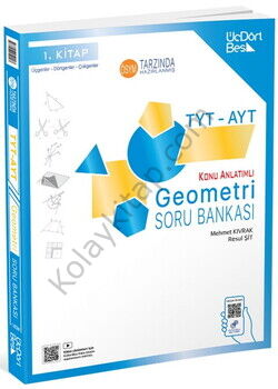 ÜçDörtBeş Yayınları TYT AYT Geometri Soru Bankası 1. Kitap