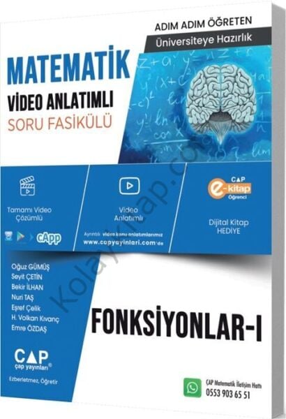 Çap Yayınları Üniversiteye Hazırlık Matematik Fonksiyonlar 1 Konu Anlatımlı Soru Bankası