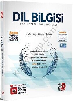 3D Yayınları Dil Bilgisi Konu Özetli Soru Bankası