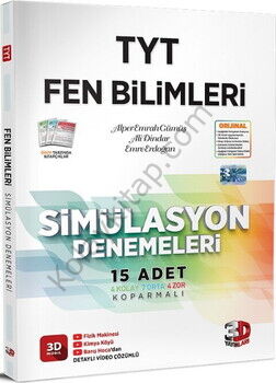 3D Yayınları TYT Fen Bilimleri Simülasyon 15 Deneme