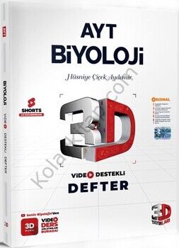 3D Yayınları AYT Biyoloji Video Destekli Defter
