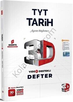 3D Yayınları TYT Tarih Video Destekli Defter