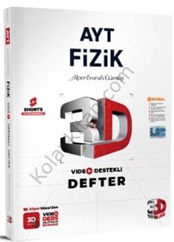 3D Yayınları AYT Fizik Video Destekli Defter