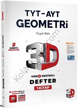 3D Yayınları TYT AYT Geometri Video Destekli Defter 1. Kitap