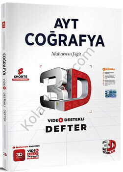 3D Yayınları AYT Coğrafya Video Destekli Defter