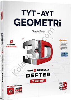 3D Yayınları TYT AYT Geometri Video Destekli Defter 2. Kitap