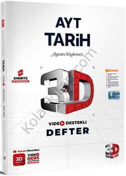 3D Yayınları AYT Tarih Video Destekli Defter