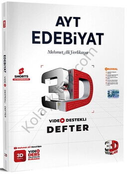 3D Yayınları AYT Edebiyat Video Destekli Defter