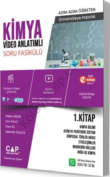 Çap Yayınları Kimya 1. Kitap Konu Anlatımlı Soru Bankası