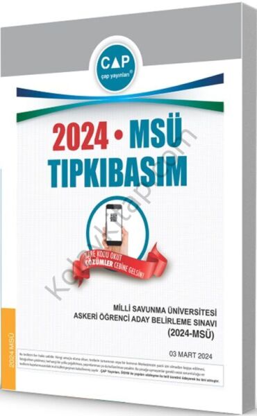 Çap Yayınları Üniversiteye Hazırlık MSÜ 2024 Tıpkı Basım