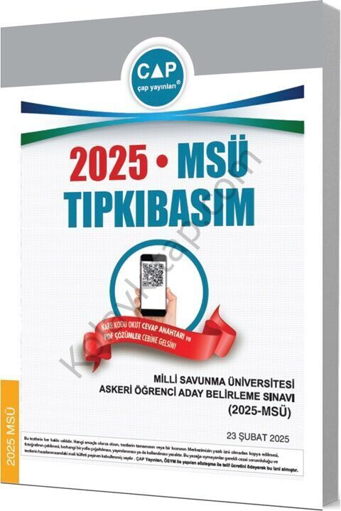 Çap Yayınları Üniversiteye Hazırlık MSÜ 2025 Tıpkı Basım