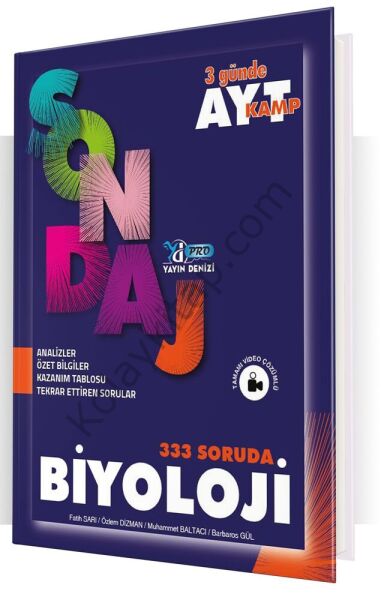 Yayın Denizi AYT Biyoloji Pro 333 Soruda Sondaj Kamp