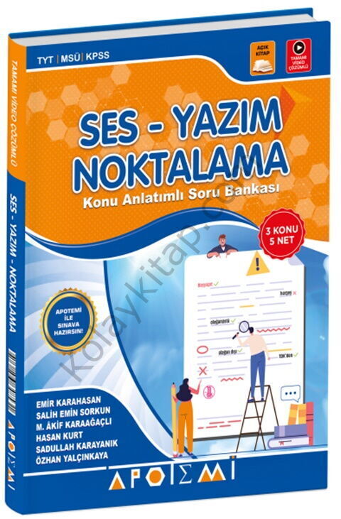 Apotemi Yayınları TYT KPSS MSÜ Ses Yazım Noktalama Konu Anlatımlı Soru Bankası