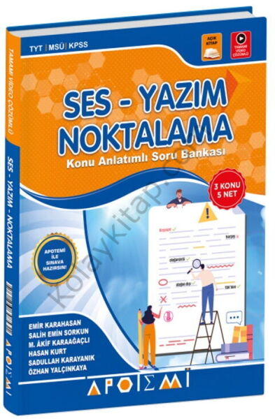 Apotemi Yayınları TYT KPSS MSÜ Ses Yazım Noktalama Konu Anlatımlı Soru Bankası