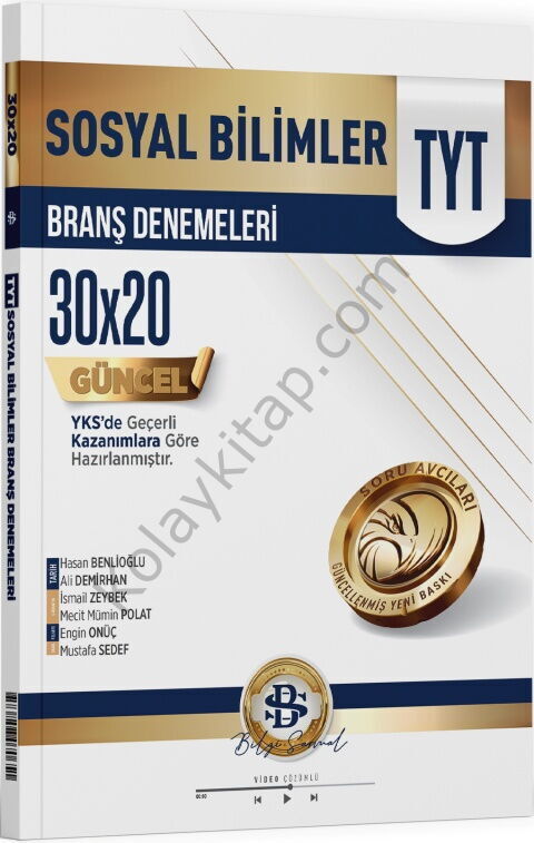 Bilgi Sarmal Yayınları TYT Sosyal Bilimler 30 x 20 Branş Denemeleri