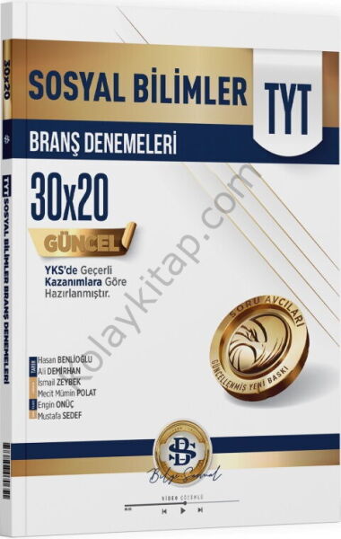 Bilgi Sarmal Yayınları TYT Sosyal Bilimler 30 x 20 Branş Denemeleri