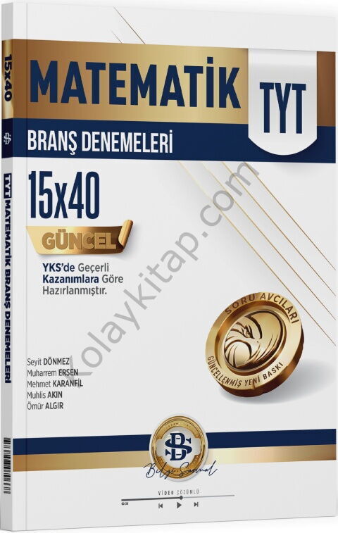 Bilgi Sarmal Yayınları TYT Matematik 15 x 40 Branş Denemeleri