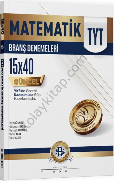 Bilgi Sarmal Yayınları TYT Matematik 15 x 40 Branş Denemeleri