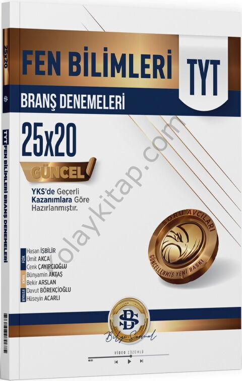 Bilgi Sarmal Yayınları TYT Fen Bilimleri 25 x 20 Branş Denemeleri