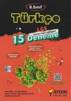 Aydın Yayınları 8. Sınıf LGS Türkçe 15 Deneme