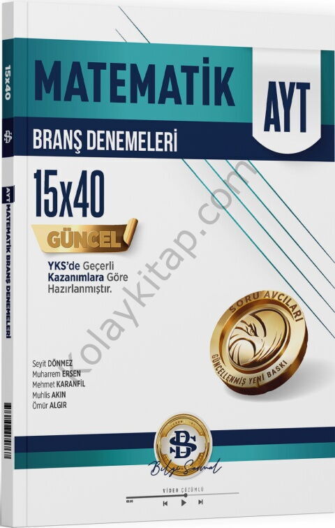 Bilgi Sarmal Yayınları AYT Matematik 15 x 40 Branş Denemeleri