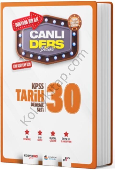 Akademi Denizi KPSS Tarih Canlı Ders Süper 30 Deneme Seti